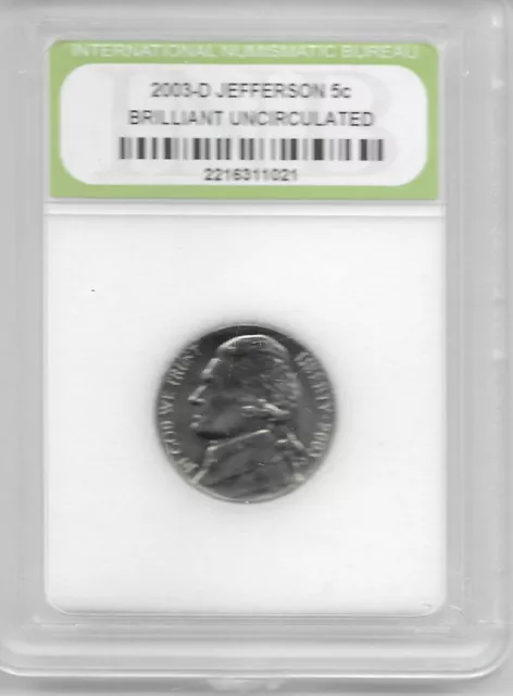 Old Liberty 2003-D Jefferson Nickel Unc 5 Cent Money US Collection Coin LOT:AA80
