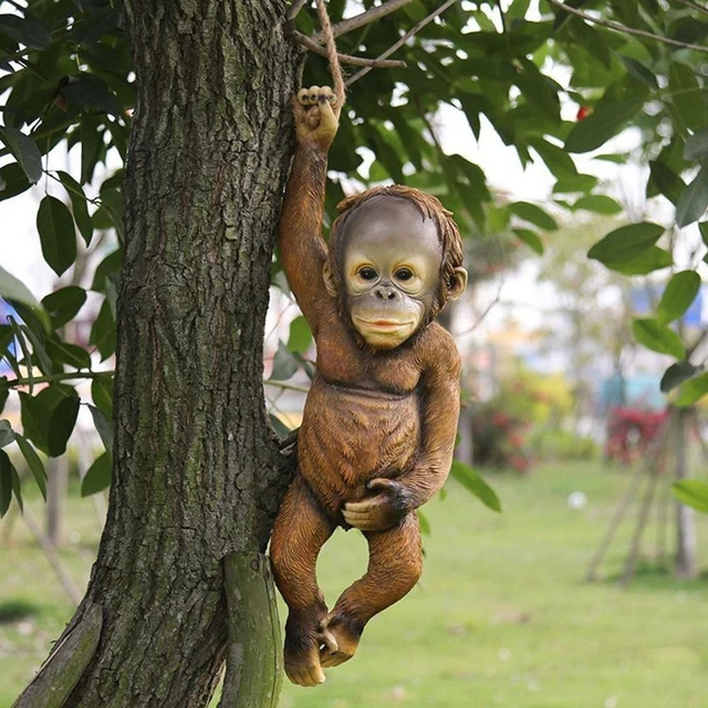 Garten dekoration Schimpanse Sling Hängende Statue Tiers kulptur Kletter affe