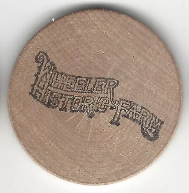 Wheeler Historic Farm, Park In MURRAY, UTAH, One Wagon Ride Token, Wooden Nickel