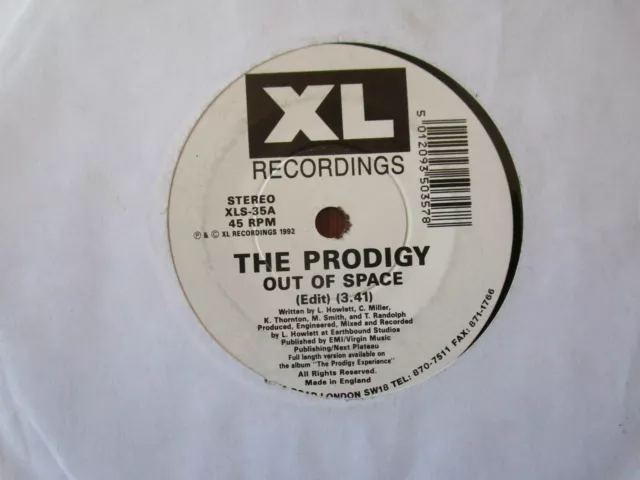 The Prodigy Rare 7"  Out Of Space Ruff In The Jungle Bizness Dance 1992