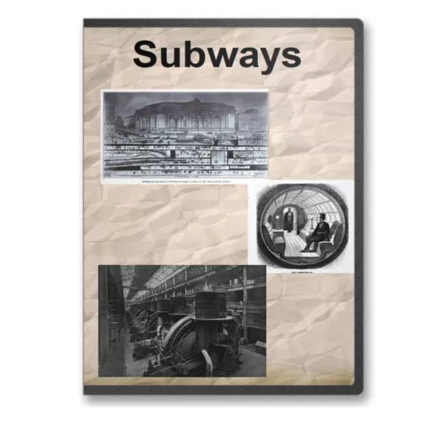 Early Subways & Their Development Underground Trains Railroads 19 Books CD D327
