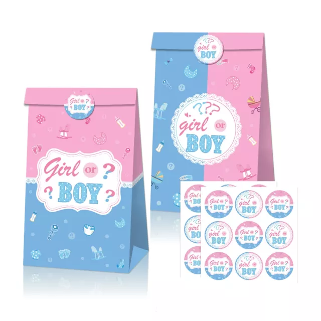 Party Baby Shower Gift Favour bag Boy or Girl Birthday Gender Reveal Paper Bags