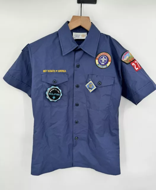 Boy Scouts of America Cub Scout Uniform Youth Shirt USA Blue Size Large