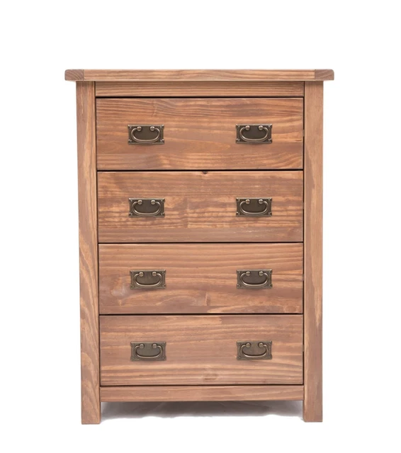 Cassettiera 4 cassetti rovere scuro Petite camera da letto mobili unità in legno