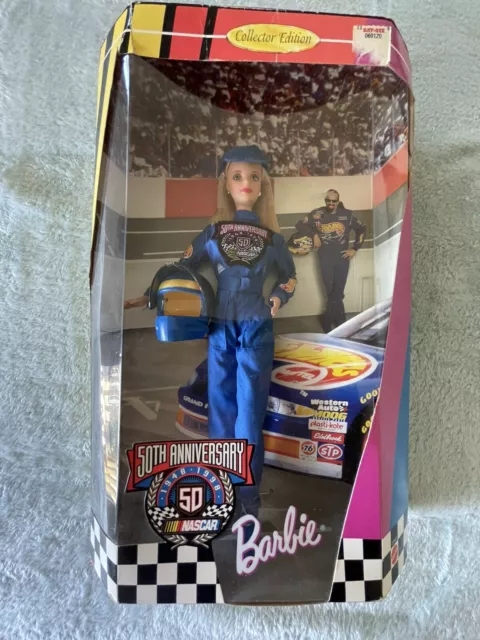 Barbie 50th Anniversary NASCAR Collector Edition Doll, 1998. SEALED. Mattel