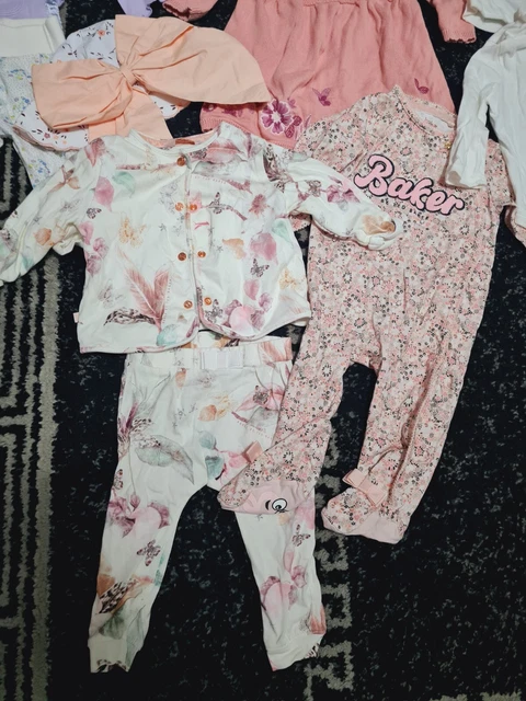 #A89💜 Huge Bundle Of Baby Girl Clothes 0-3-6months NEXT GEORGE TED.B ELLE FRED& 10