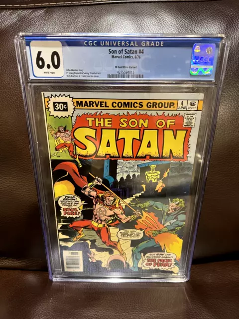 30 CENT PRICE VARIANT, Son of Satan 4 CGC 6.0 FINE White PAGES 6/76 HUGE SALE!