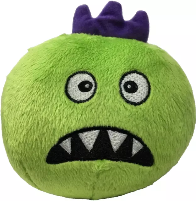 Green Monster Giggle / Wobble Ball 4.5" Plush Toy Motion Activated + Sound -2009