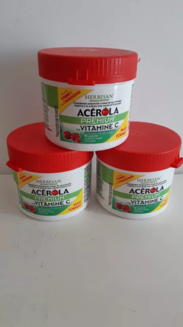 3 boites ACEROLA PREMIUM 270 Comprimés au totale