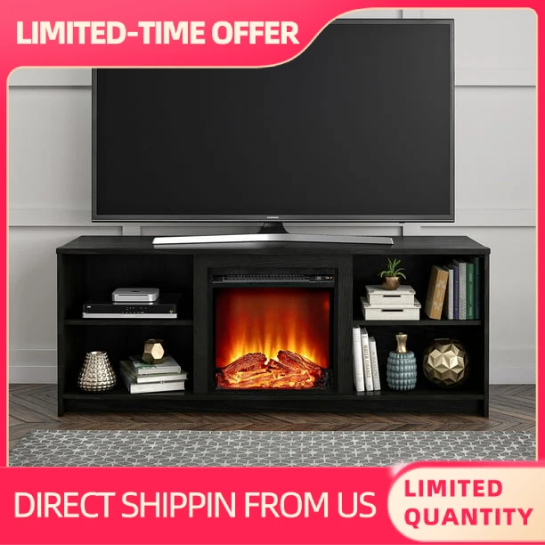 MAINSTAYS ELECTRIC FIREPLACE TV Stand for TVs up to 65"wide or 120 lb