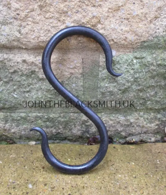 Artisan, Large  Hand forged 'S' Hook ~ Butchers ~ Wrought Iron~ Cooking~ UK Made
