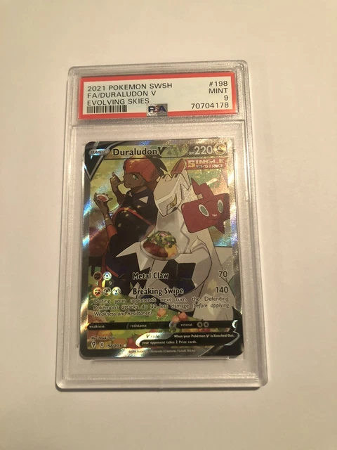 2021 Pokemon Evolving Skies #198 Duraludon V Full Alt Art PSA 9 Mint