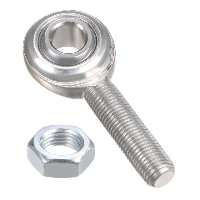 ECML6 3/8" Rod End Bearing 3/8"-24 UNF Male Left Hand Thread, Cast Iron Rod End