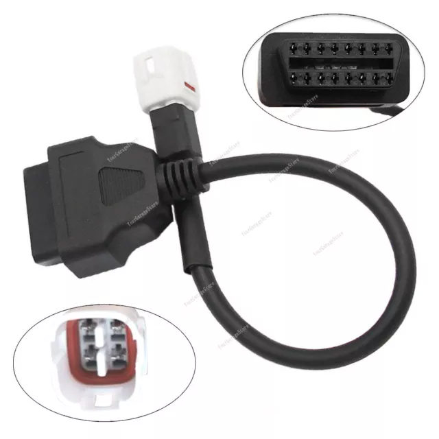 Adapter für Motorrad Yamaha MT-07 09 10 R6 4 Pin Plug zu OBD 2 OBD2 Adapterkabel