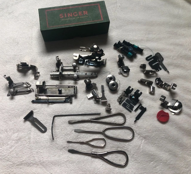 VINTAGE SINGER/GREIST SEWING MACHINE PARTS ATTACHMENTS, FEET