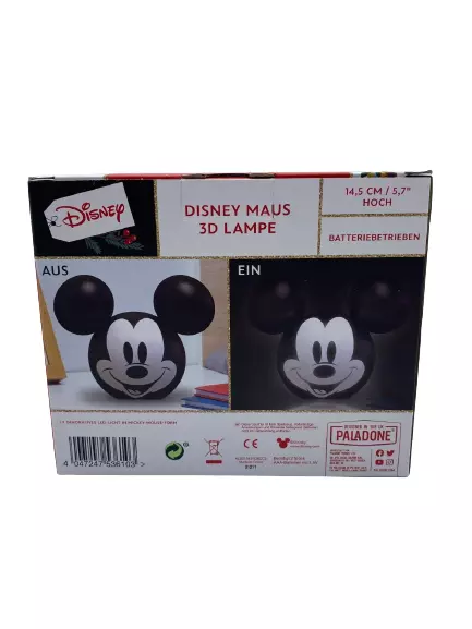 Disney Micky Mouse Lampe, Nachtlicht, 3-D Lampe Mickey Maus Licht - NEU 2