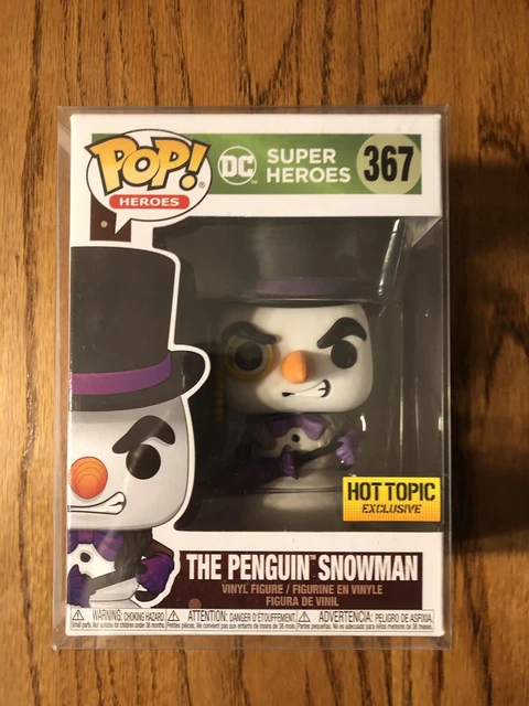 Funko Pop! DC Heroes Christmas Penguin Snowman Hot Topic Exclusive #367 W/ Case