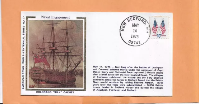 Naval Engagement May 14,1975 New Bedford Ma   Colorano Silk Cachet