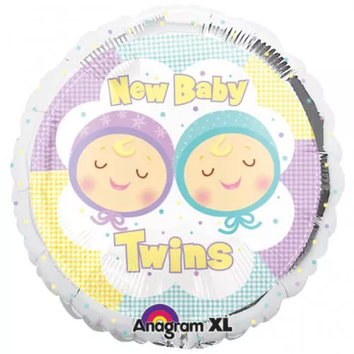 Foil Balloon NEW BABY TWINS Great for baby shower decorations 45cm