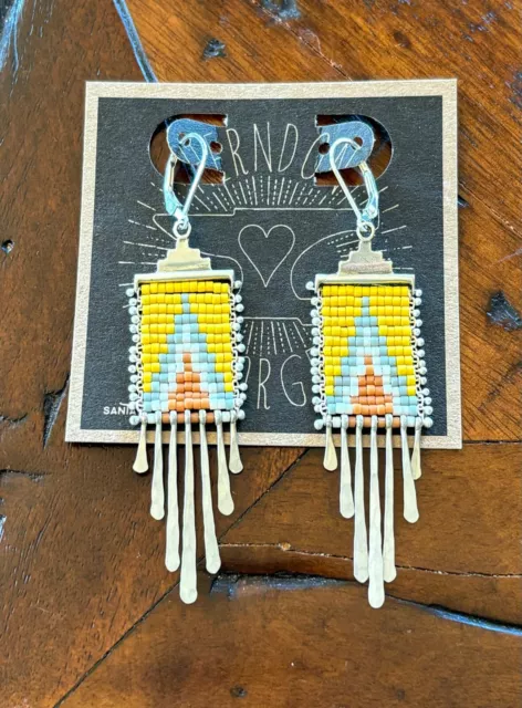 Herndon Forge Sterling Yellow Beaded Earrings