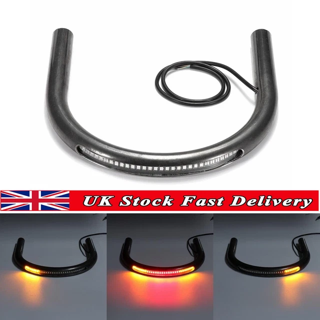 CAFE RACER SEAT Rear Frame Hoop Brat Style Loop LED for Honda YAMAHA UK ...