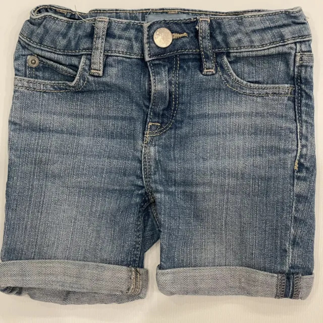 BABY GAP Toddler Girls Denim Shorts Sz 2T  2Years Blue Stone-Washed Skinny Jeans