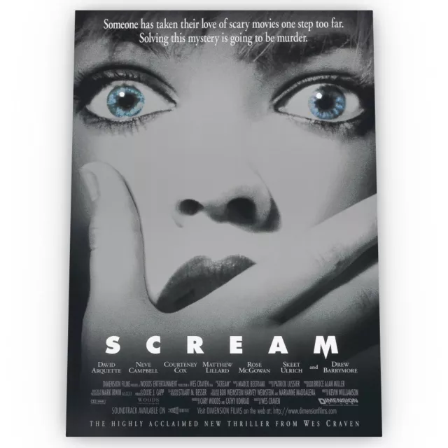 Scream Movie Poster Satin High Quality Archival Stunning A1 A2 A3