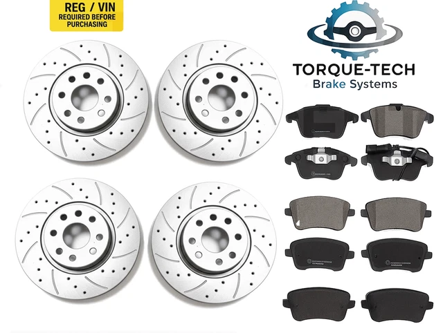 Front & Rear Brake Discs & Pads Kit For Audi A4 B8 1.8T/2.0T FSi/TDi S-Line 2008-2015 5 thumbnail image