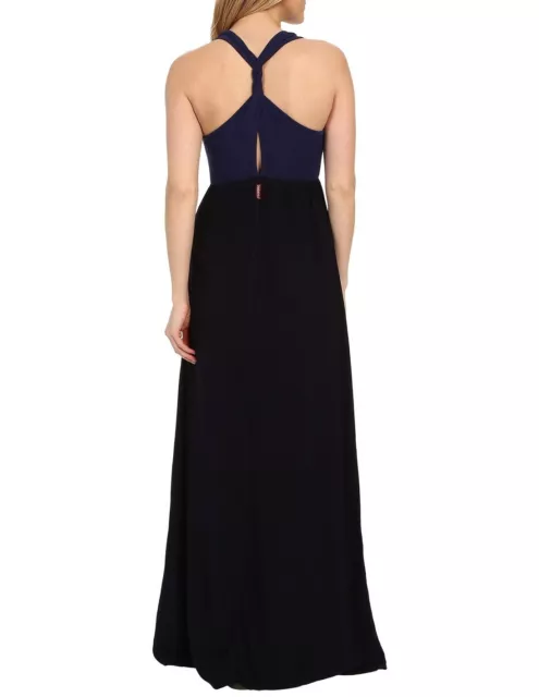 Hard Tail Black/ Blue Twisty Back Maxi Dress Sz XS $106 3