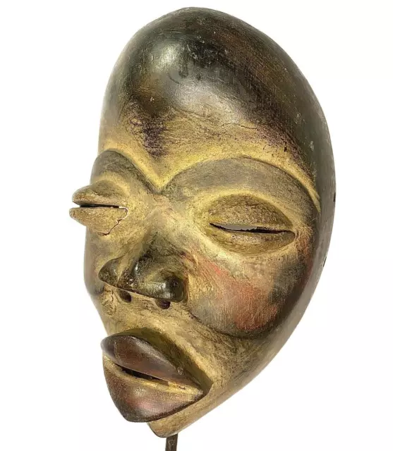 Hand Carved Dan, WOOD Coast, Liberia A mask with slit eyes -172