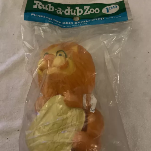 Rub-A-Dub Zoo Vintage New Floating Lion Plus Gentle Soap