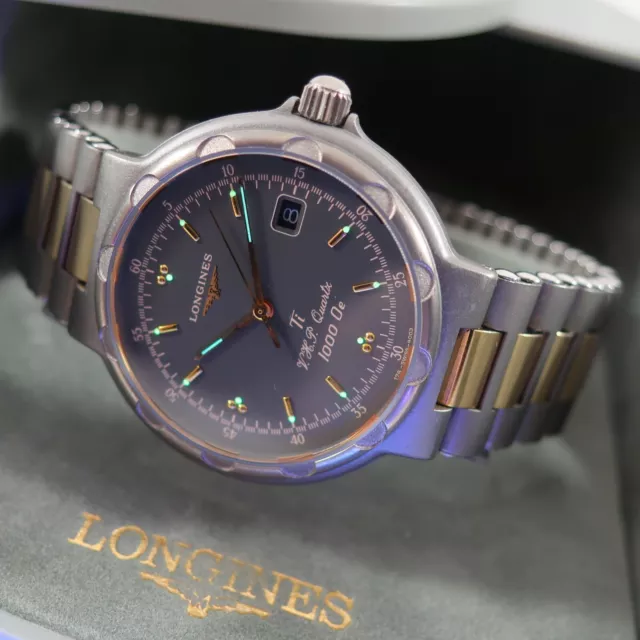 LONGINES CONQUEST V.H.P. 1000 Oe Ref. 4003 Cal. L174 Titanium Swiss Watch Box 710.00 PicClick CA