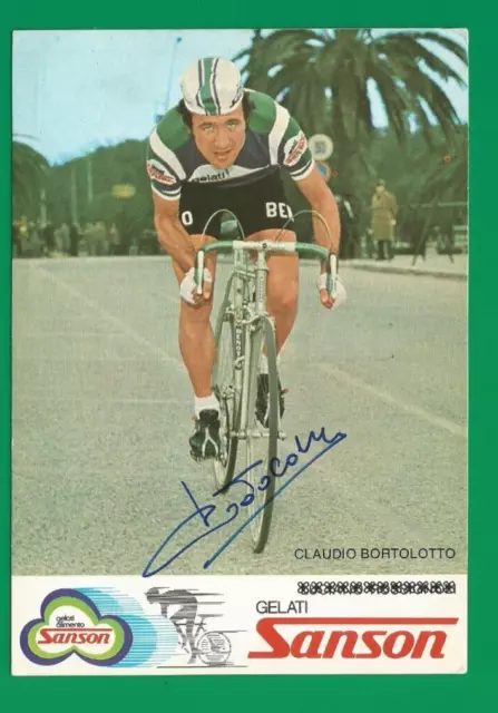 CYCLISME carte cycliste CLAUDIO BORTOLOTTO équipe SANSON 1976 Signée