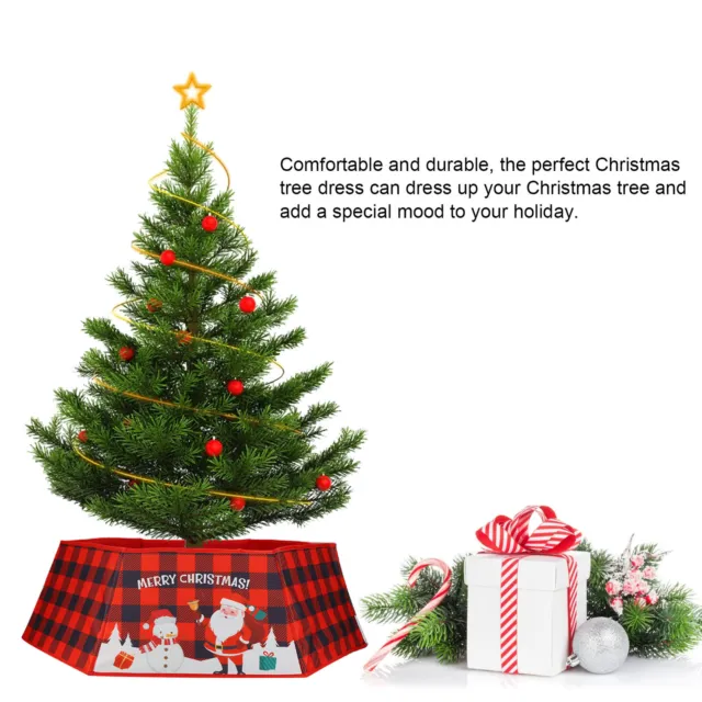 Christmas Tree Skirt Red Snowflakes Santa Tree Skirt For Party Christmas FST