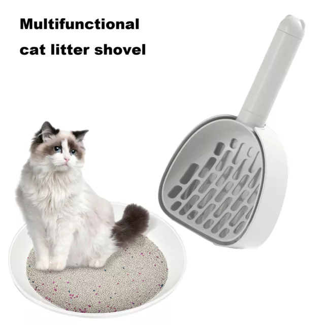 Multi-functional Pet Scoop Cat Litter with Garbage Bag Storage Efficient