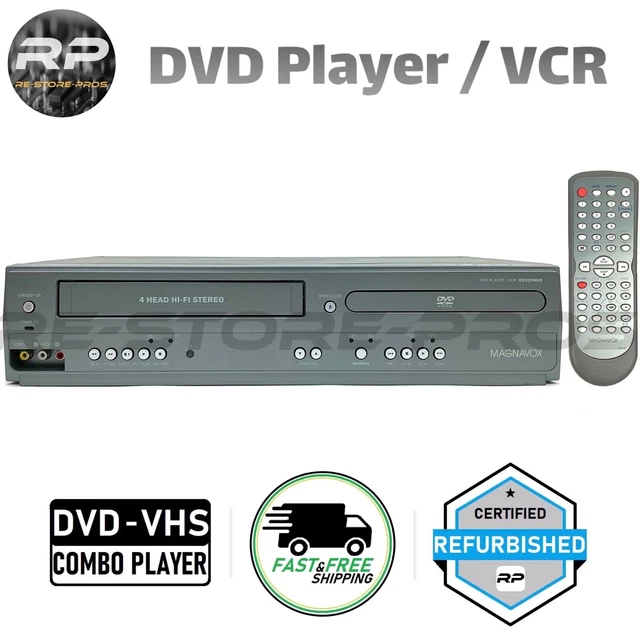 MAGNAVOX DV225MG9 DVD VCR Combo Player VHS HiFi w/ Remote & Manual £