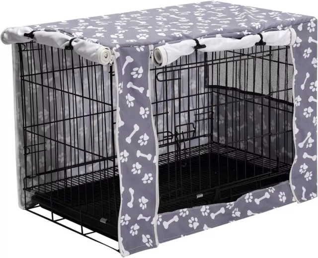 Dog Crate Cover Durable Polyester Pet Kennel Cover Universal Fit for Wire Dog C