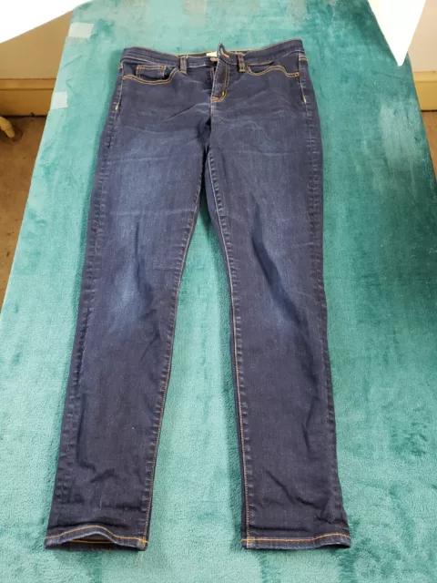 J.Crew Jeans Womens Blue Sz 30 Mid Rise Pants Stretch Ladies Skinny Denim Casual