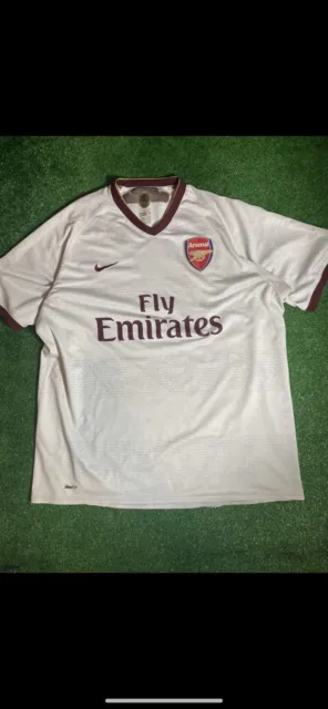 Retro Vintage Nike Arsenal FC 2007/2008 away football shirt jersey size XL