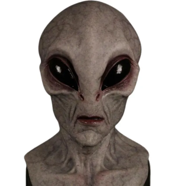 Scary ET Alien Mask Realistic Extra-terrestrial Halloween Party Masks  Saucer Man