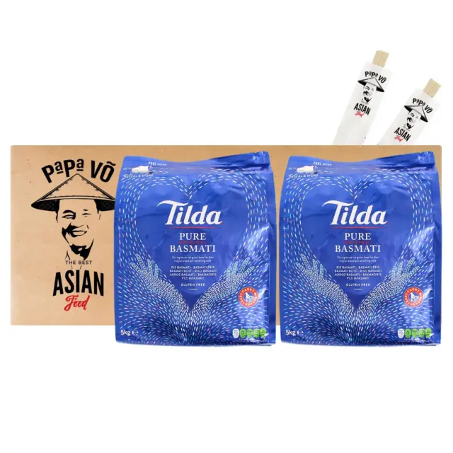 10kg (2x5kg) Tilda Basmatireis Langkorn Basmati Reis Pure Basmati