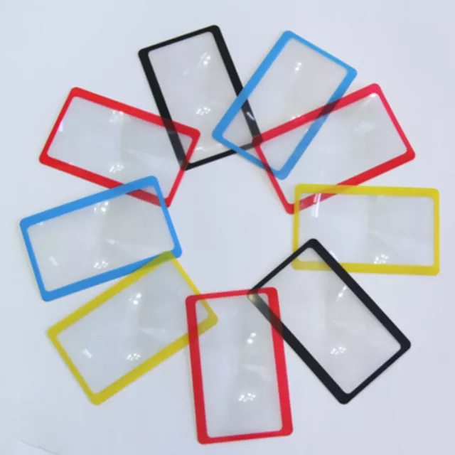 3X Pocket Magnifier  Tool Reading Credit Card Wallet Clip Loupe Lens G*P2