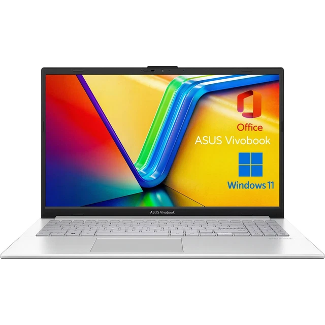 ASUS 15 WITH Full Microsoft Office Win11 RYZEN 3 15.6" HD Laptop 8GB