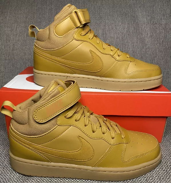 Nike Court Borough Mid 2 Youth 7 Y Wheat Sneaker CD7782 701 Men 7 Women 9 EU 40