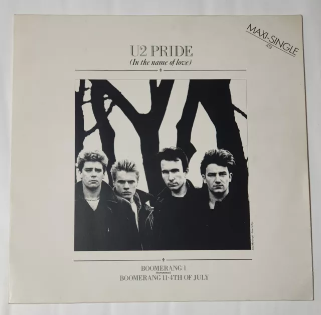 U2 Pride (In The Name Of Love) Boomerang II 7" Vinyl Record Single 1984 IS202