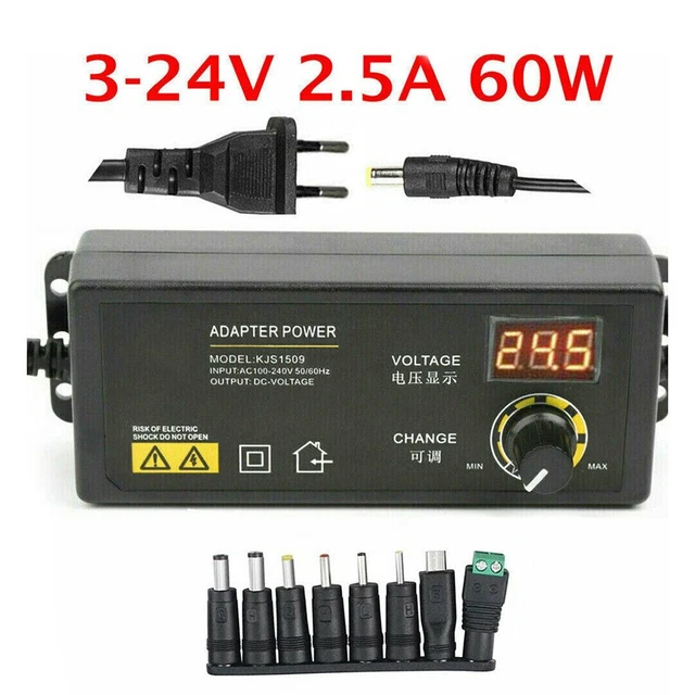 ADAPTATEUR SECTEUR DEL 336 V avec tension r glable pour diff rents ...