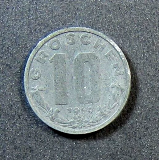 Austria 1949 10 Groschen XF details  (#1464)