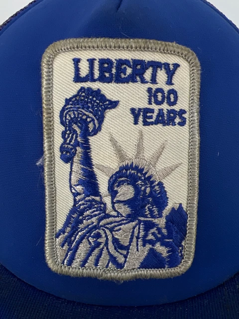 Vintage Statue Of Liberty 100 Years Patch Trucker Hat Cap
