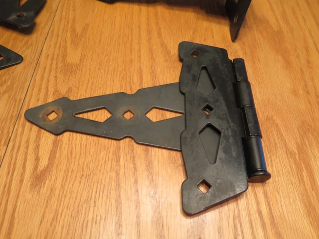 T Strap Barn Door Gate Shed Hinges 10.5" x 7.75" Set of Four Salvage Vintage 19