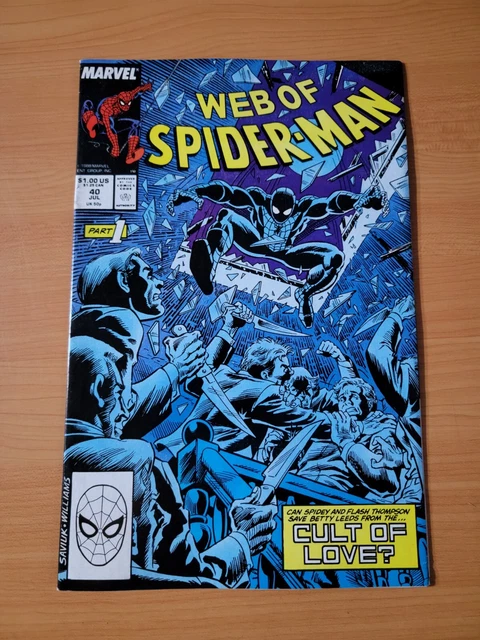 Web of Spider-Man #40 Direct Market Edition ~ VF - NEAR MINT NM ~ 1988 Marvel